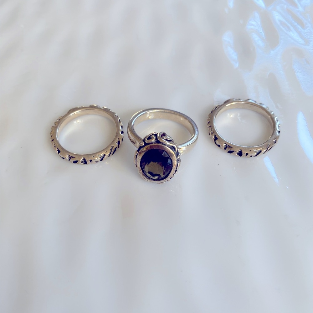 Silpada Sterling Silver Smoky Quartz Stackable  
Ring size 6. R1384 - Picture 5 of 7